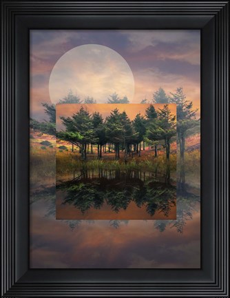 Framed Fire Geometrics Print