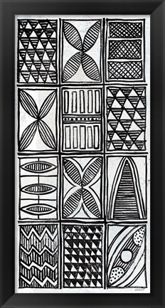 Framed Patterns of the Amazon V BW Print