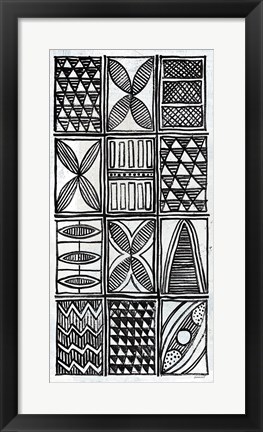 Framed Patterns of the Amazon V BW Print