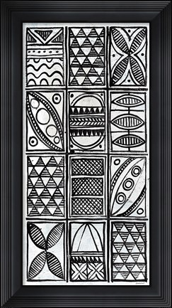 Framed Patterns of the Amazon VI BW Print