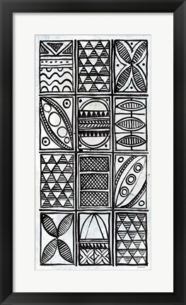 Framed Patterns of the Amazon VI BW Print