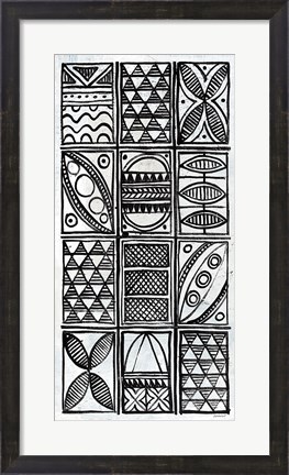 Framed Patterns of the Amazon VI BW Print