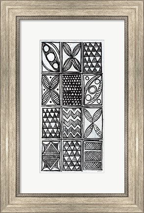 Framed Patterns of the Amazon III BW Print