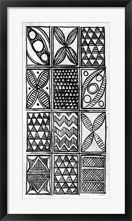 Framed Patterns of the Amazon III BW Print