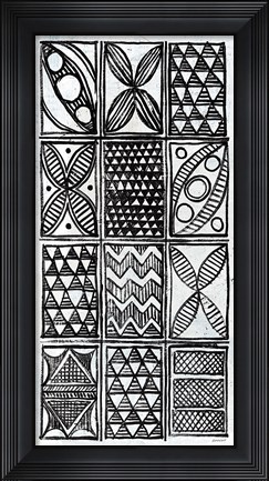 Framed Patterns of the Amazon III BW Print