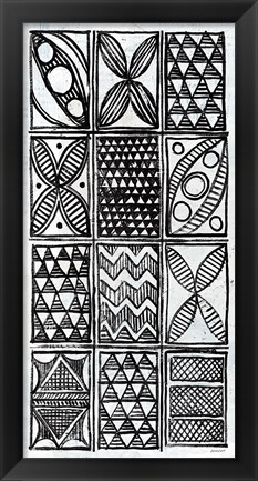 Framed Patterns of the Amazon III BW Print