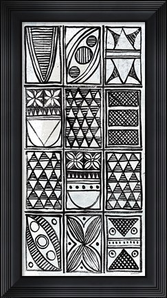 Framed Patterns of the Amazon IV BW Print