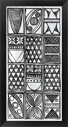 Framed Patterns of the Amazon IV BW Print