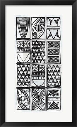 Framed Patterns of the Amazon IV BW Print