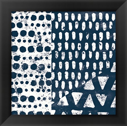 Framed Mark Making Tile III Print