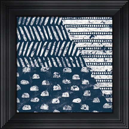 Framed Mark Making Tile I Print