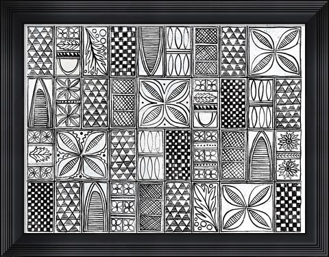 Framed Patterns of the Amazon II BW Print