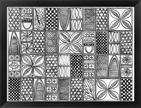 Framed Patterns of the Amazon II BW Print