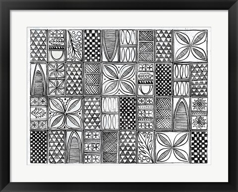 Framed Patterns of the Amazon II BW Print