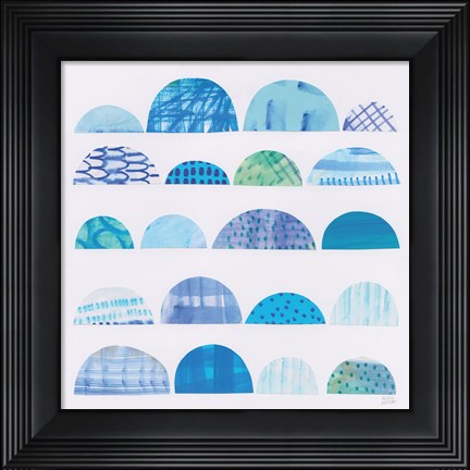Framed Half Moon Abstract I Print