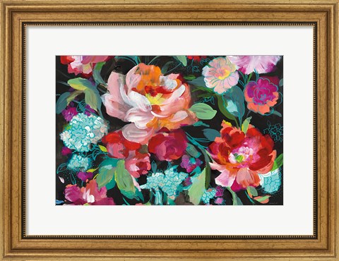 Framed Bright Floral Medley Crop Print