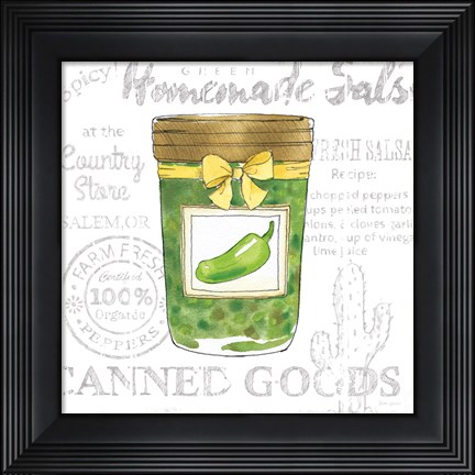 Framed Canning Kitchen III Print