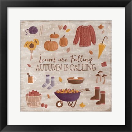 Framed Autumn Enchantment I Print