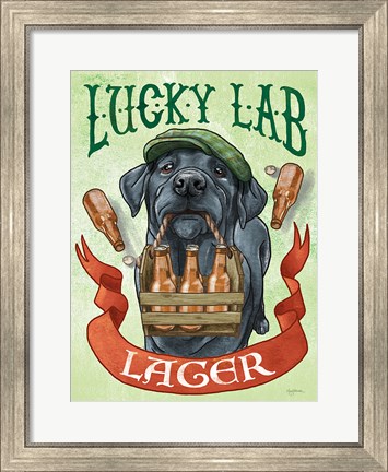 Framed Beer Dogs V Print