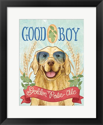 Framed Beer Dogs II Print