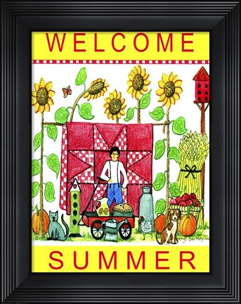 Framed Welcome Summertime Print