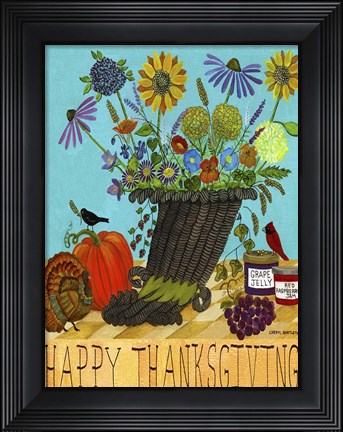 Framed Happy Thanksgiving Print