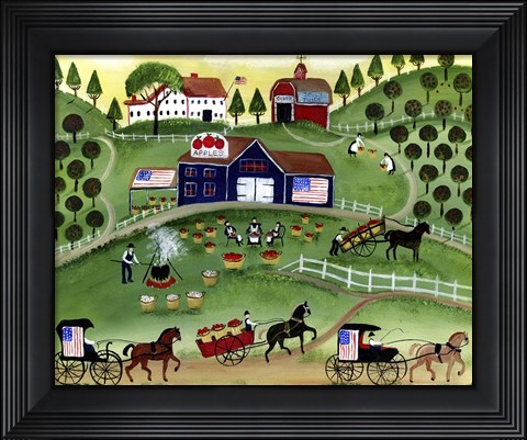 Framed American Apple Farm Print