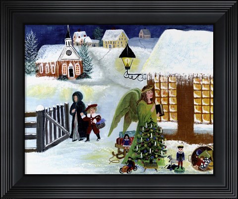 Framed Christmas Angel Print