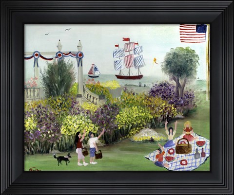 Framed Fourth Of July Picnic Print