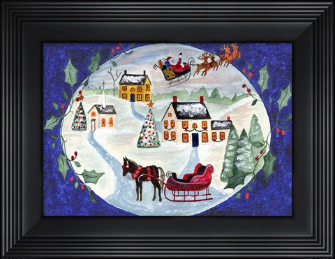 Framed Joy At Christmas Print
