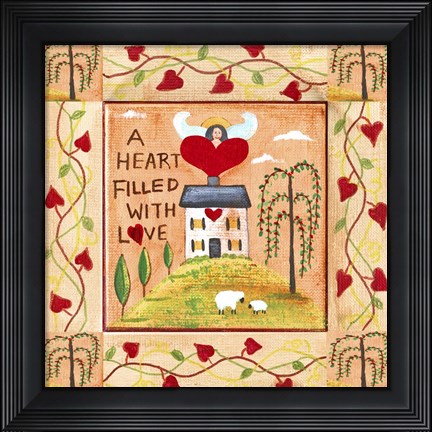 Framed Heart Filled With Love 1 Print