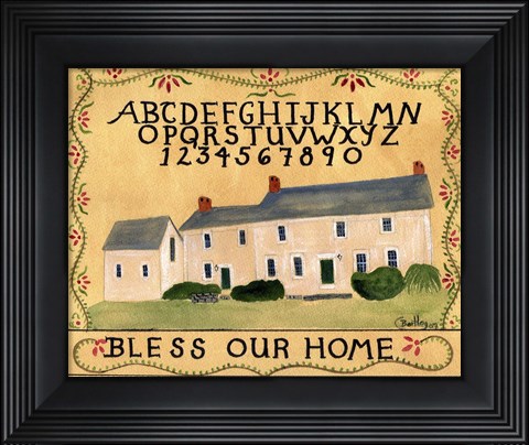 Framed Bless Our Home Abc Print