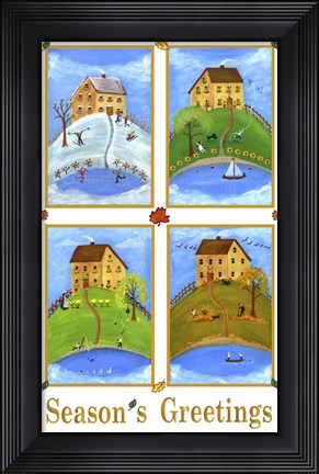 Framed Four Seasons Greetings Print