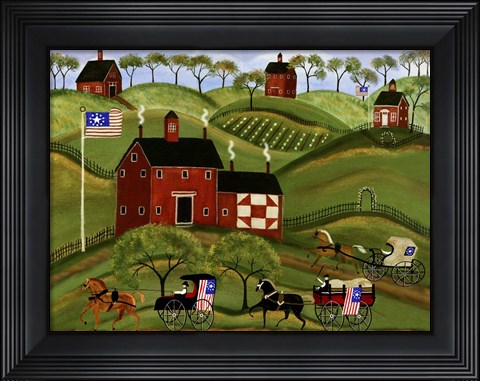 Framed 4th July Country Parade Print