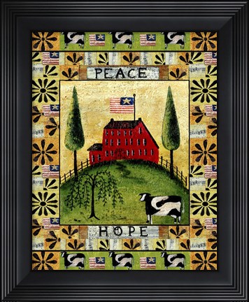 Framed American Farm Peace Hope Print