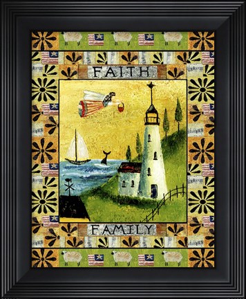 Framed Angel American Faith Family Print