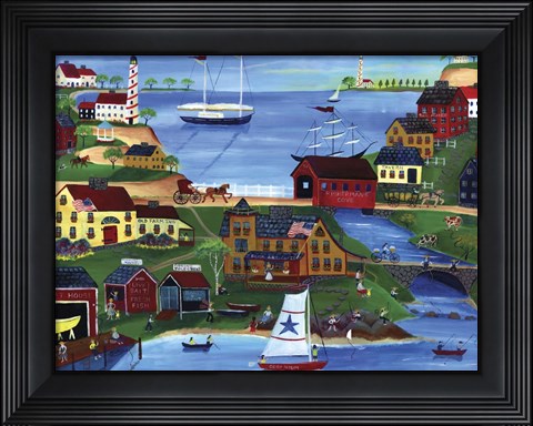 Framed Fishermans Cove Print