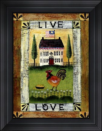 Framed Live &amp; Love Print