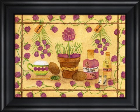 Framed Chives Print