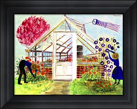 Framed Greenhouse Gardeners Print