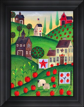 Framed Pumpkin Hill Farm Print