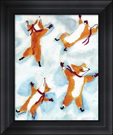 Framed Snow Angel Dogs Print