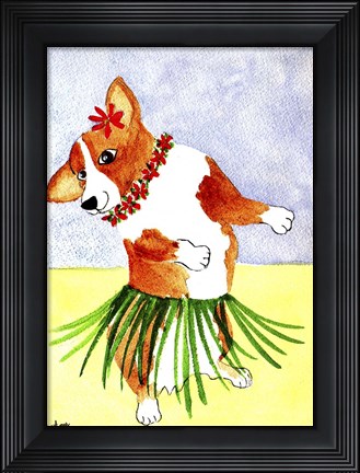 Framed Hola Dog Dance Print