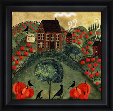 Framed Pumpkin Crow Farm Print