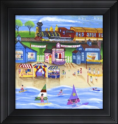 Framed Surf Swim Sail Train Ride Print
