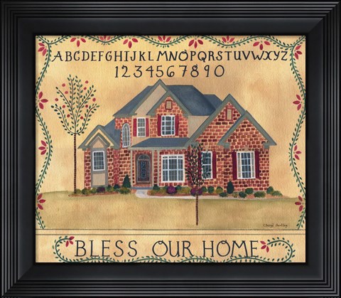 Framed Brick House Blessing Print
