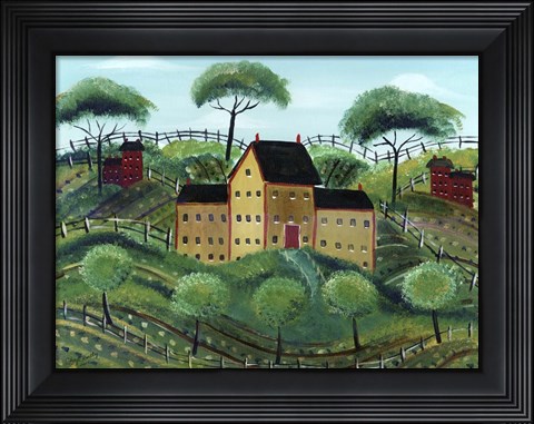 Framed Old Family Country Home Print