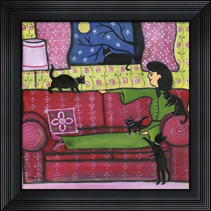 Framed Playtime with Kittens Print