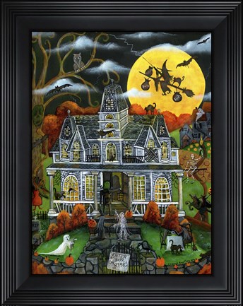 Framed Halloween Potions Tricks and Treats Print