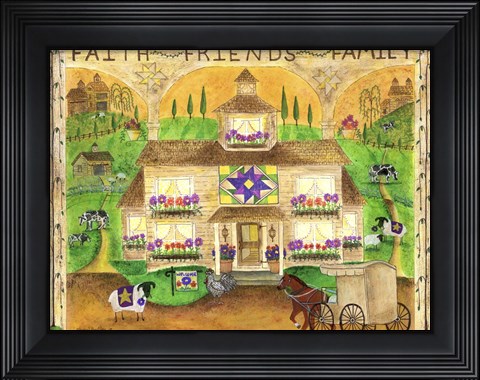 Framed Faith Friends Family Print